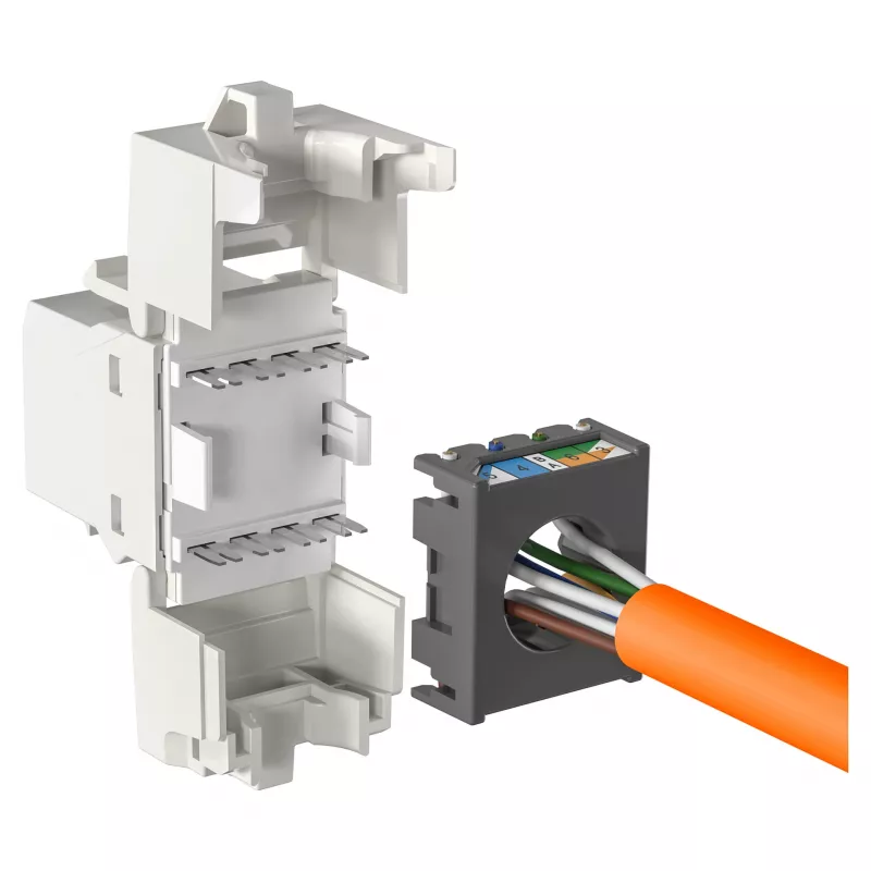 Modulinis RJ-45 įvesties modulis EFB Elektronik ECOLAN E-20080, baltas