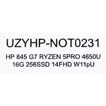 “HP EliteBook 845 G7 AMD RYZEN 5 PRO 4650U 16 GB 256 GB SSD 14” FHD “Win11 Pro” naudotas US QWERTY