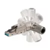 EFB Elektronik 88035P8.1 - RJ-45 - Sidabrinė - Kištukas - cinkas - Cat6 - 22/26
