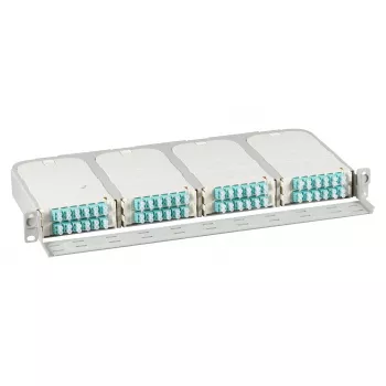 EFB Elektronik FTTH-BGT-1HE – 1U stovo laikiklis FTTH moduliams, 19 col. 48,3 cm, 8 modulių lizdai, priekinis kabelių lovelis, iki 96 LC prievadų 1U