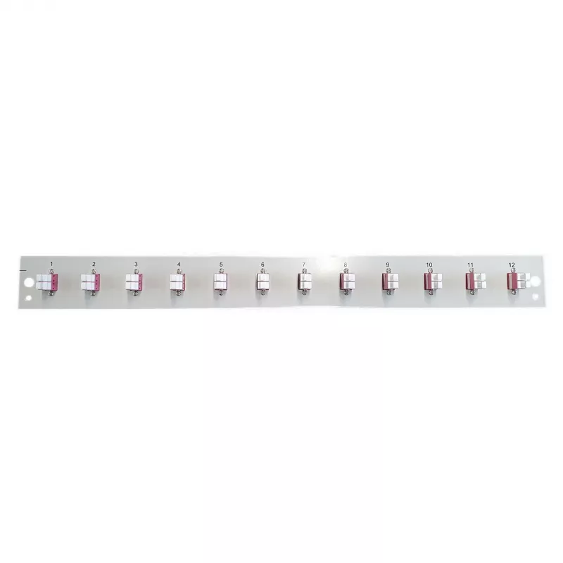 Skaidulinis optinis priekinis skydelis EFB Elektronik SB-FP-S-12SC-S-OM4 — 12× LC Duplex jungčių, OM4, juodas