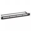 Patch panel 1U 19 colių EFB Elektronik Verteilerfeld 48,3 cm, 24 prievadų su 24x RJ45 Keystone Slimline Cat.6A