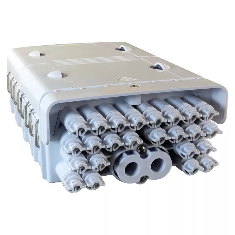 FTTH IP65 lauko optinės skaidulos jungiamoji dėžutė Gamintojas FTTH-BOX-OUT-5 48 skaiduloms, 24 adapteriams, su sujungimo dėklu