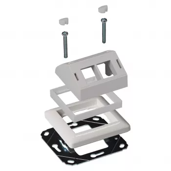 Adapterio rėmelis EFB Elektronik ET-25092.8 dizaino suderinamumui su Gira RAL9003, skirtas ET-25092.x ir FTTH-OUTLET-xx