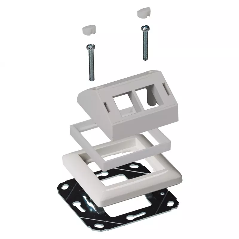 Adapterio rėmelis EFB Elektronik ET-25092.8 dizaino suderinamumui su Gira RAL9003, skirtas ET-25092.x ir FTTH-OUTLET-xx