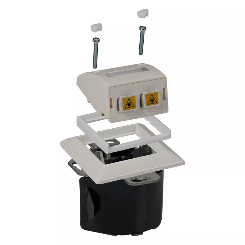 Adapterio rėmelis EFB Elektronik ET-25092.8 dizaino suderinamumui su Gira RAL9003, skirtas ET-25092.x ir FTTH-OUTLET-xx