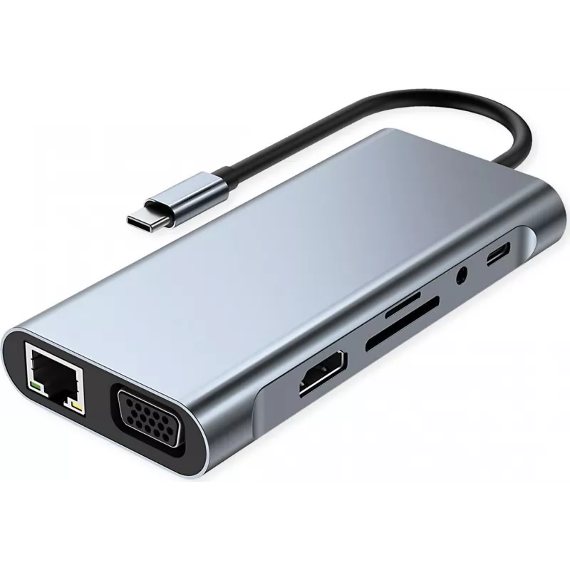 VALUE USB C prijungimo stotelė 11-in-1, 4K30 1x(HDMI/VGA/GbE), USB(3xA,1xC,1xC PD) (12.99.1143)