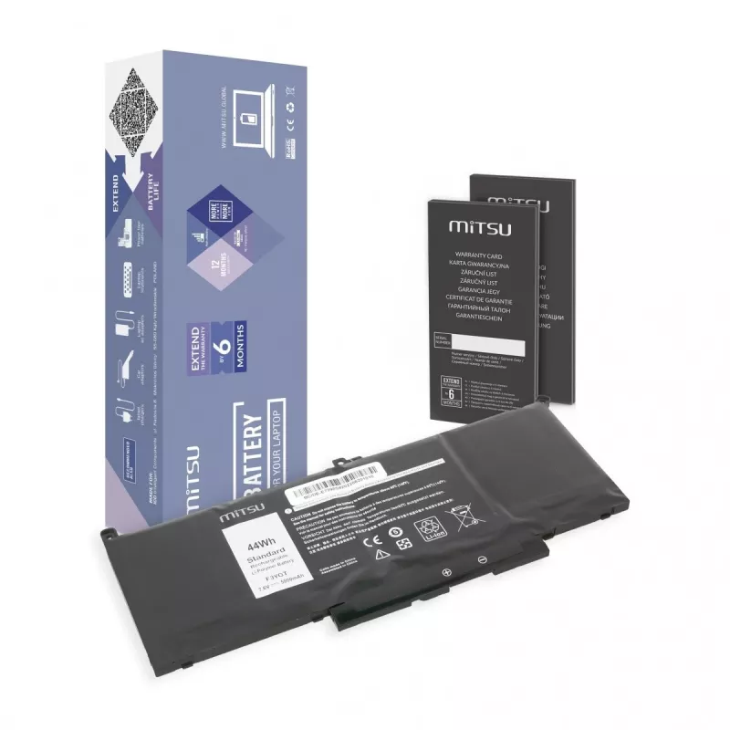 Baterija, skirta Dell Latitude 7390, 7490, 5800 mAh (44 Wh), 7,6 - 7,4 V