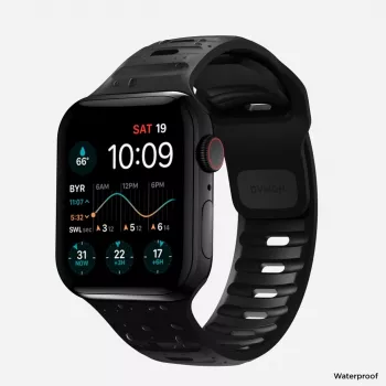 NOMAD Sport Band - dirželis Apple Watch 46mm/49mm su FKM (juodas)