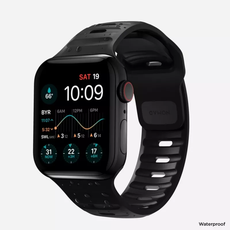 NOMAD Sport Band - dirželis Apple Watch 46mm/49mm su FKM (juodas)