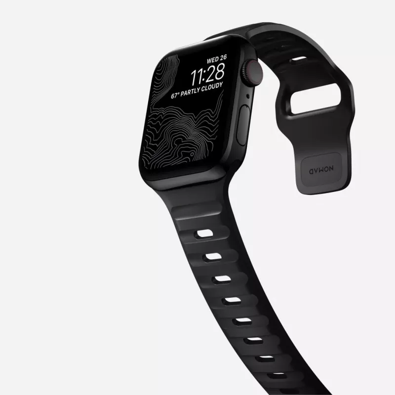 NOMAD Sport Band - dirželis Apple Watch 46mm/49mm su FKM (juodas)