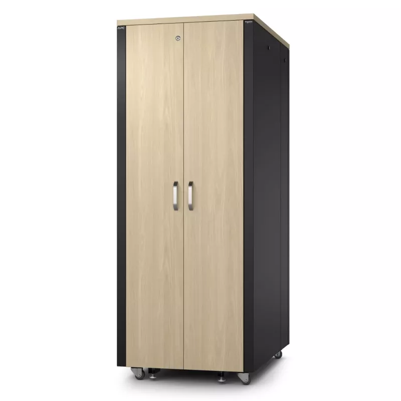 APC NetShelter - Spintelė (horizontali) - garsą izoliuojanti - AC 230 V - klevo spalvos - 38U - 48,3 cm (19 colių)