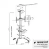 TV priedas grindų stovas 37-70/WHITE TVS-70T-02-W Gembird