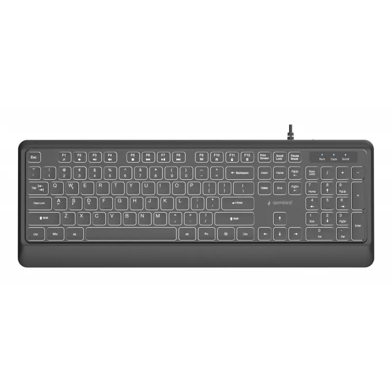Multimedijos klaviatūra USB ENG/Juoda KB-UML-04 Gembird