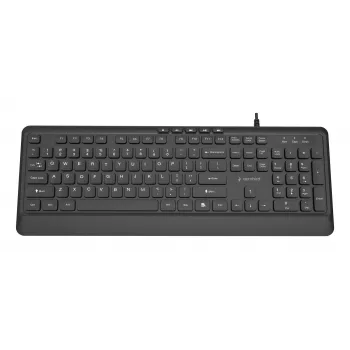 Klaviatūra Multimedia USB ENG/Juoda KB-MCH-05 Gembird