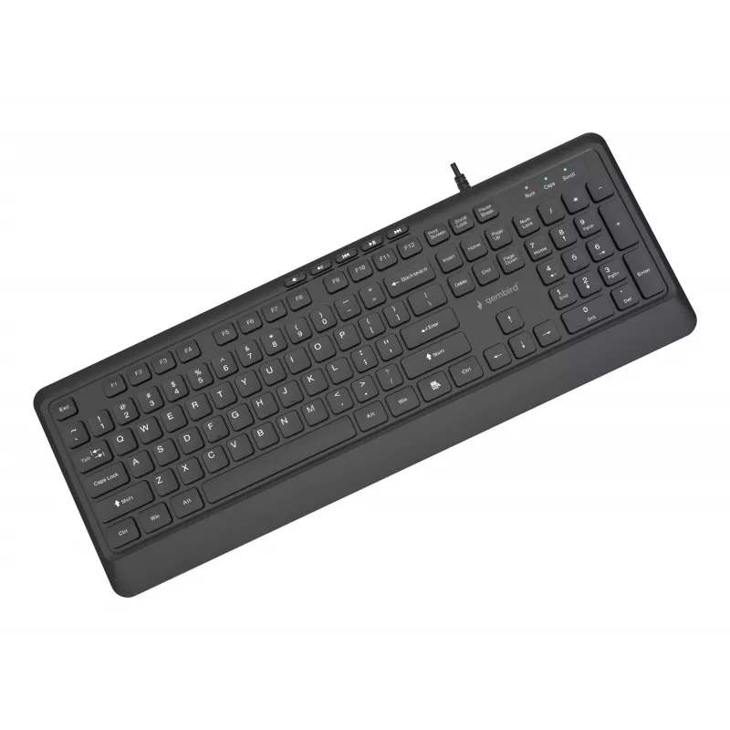 Klaviatūra Multimedia USB ENG/Juoda KB-MCH-05 Gembird