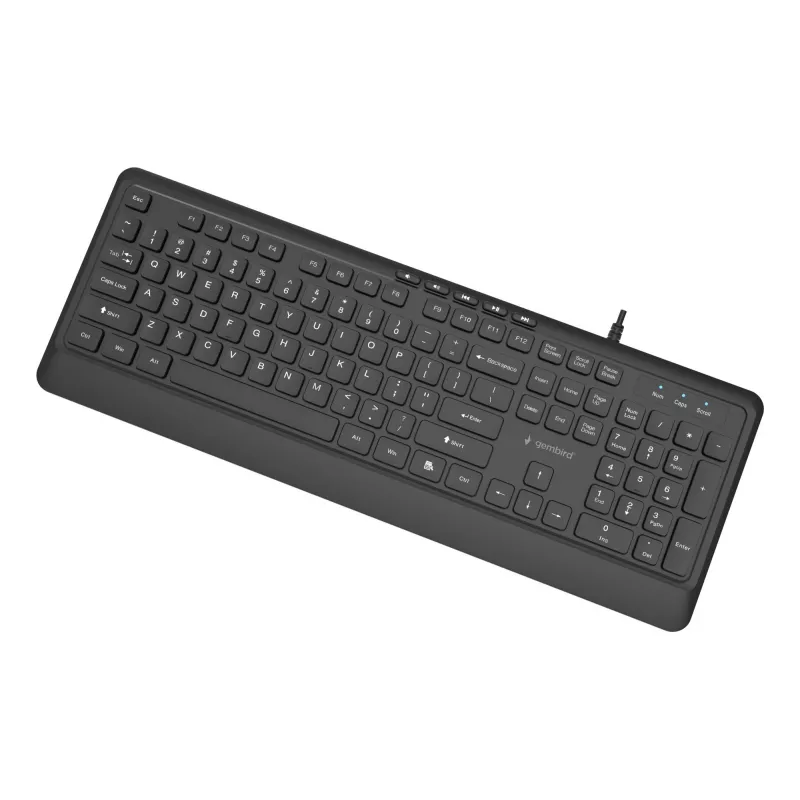Klaviatūra Multimedia USB ENG/Juoda KB-MCH-05 Gembird
