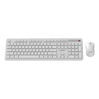 Klaviatūra + PELĖ Wrl ENG/WH KBS-WPS-01-W Gembird