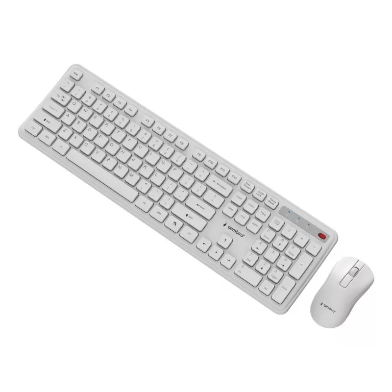 Klaviatūra + PELĖ Wrl ENG/WH KBS-WPS-01-W Gembird