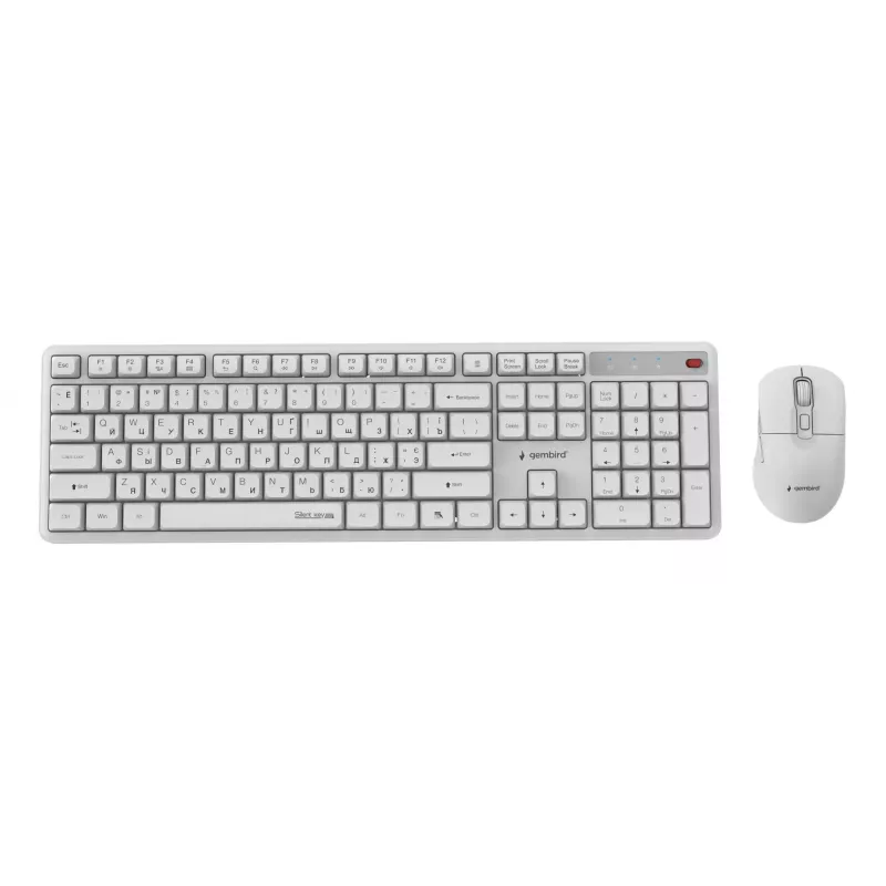 klaviatūra +pelė Wrl CYRILLIC/WHT KBS-WMS-01-W-CYRL Gembird
