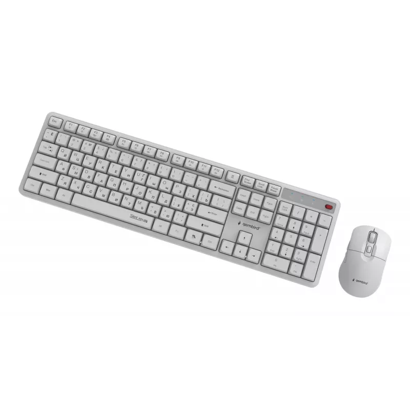 klaviatūra +pelė Wrl CYRILLIC/WHT KBS-WMS-01-W-CYRL Gembird