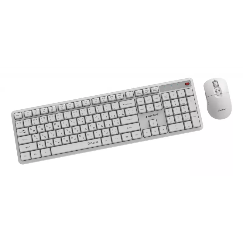 klaviatūra +pelė Wrl CYRILLIC/WHT KBS-WMS-01-W-CYRL Gembird
