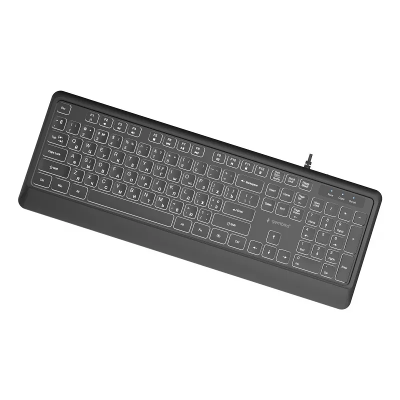 Klaviatūra Multimedijos USB CYRILL/Juoda KB-UML-04-CYRL Gembird