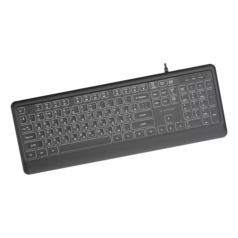 Klaviatūra Multimedijos USB CYRILL/Juoda KB-UML-04-CYRL Gembird