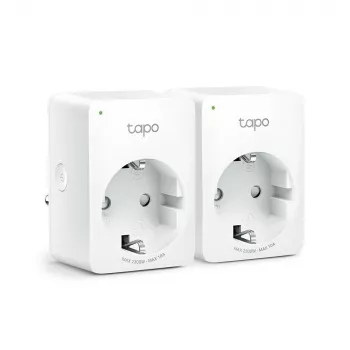 TP-Link Tapo Mini išmanusis Wi-Fi kištukinis lizdas, skirtas naudoti patalpose, baltas, namams, polikarbonatas (PC), būsenos indikatorius, CE, RoHS