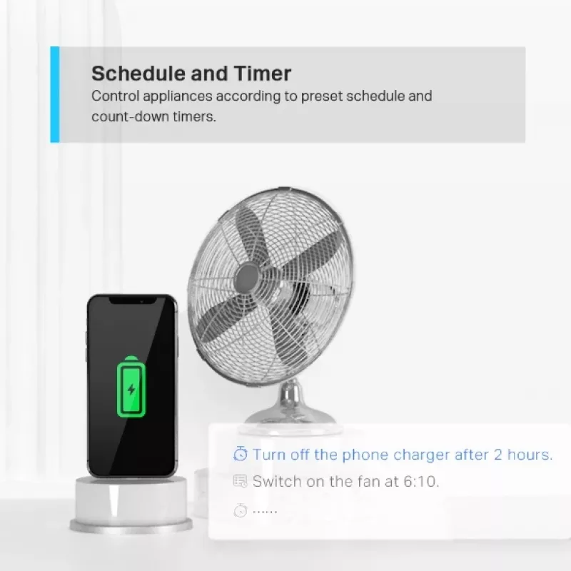 TP-Link Tapo Mini išmanusis Wi-Fi kištukinis lizdas, skirtas naudoti patalpose, baltas, namams, polikarbonatas (PC), būsenos indikatorius, CE, RoHS