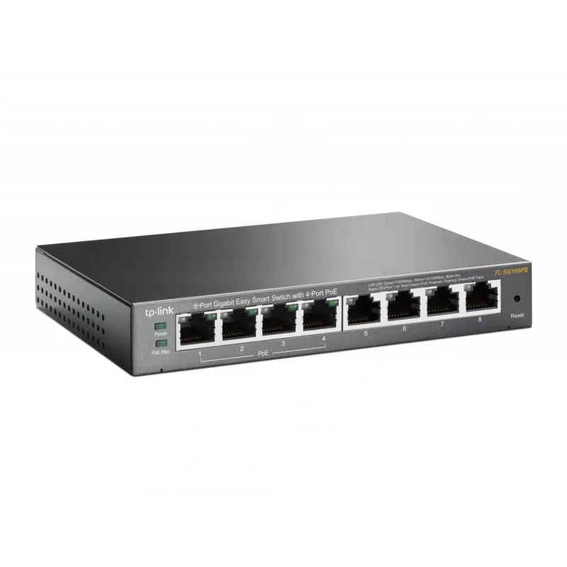TP-Link 8 prievadų gigabitinio Ethernet valdomas išmanusis komutatorius su 4 PoE prievadais, valdomas, L2, Gigabit Ethernet (10/100/1000), Power over Ethernet (PoE)