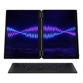ASUS ROG Zephyrus Duo GX651AX-SR005X Intel Core Ultra 9 386H Hybrid (2-in-1) 40.6 cm (16 inch) Touchscreen WQXGA+ 64 GB LPDDR5x-SDRAM 2 TB SSD NVIDIA GeForce RTX 5090 Wi-Fi 7 (802.11be) Windows 11 Pro Pilka