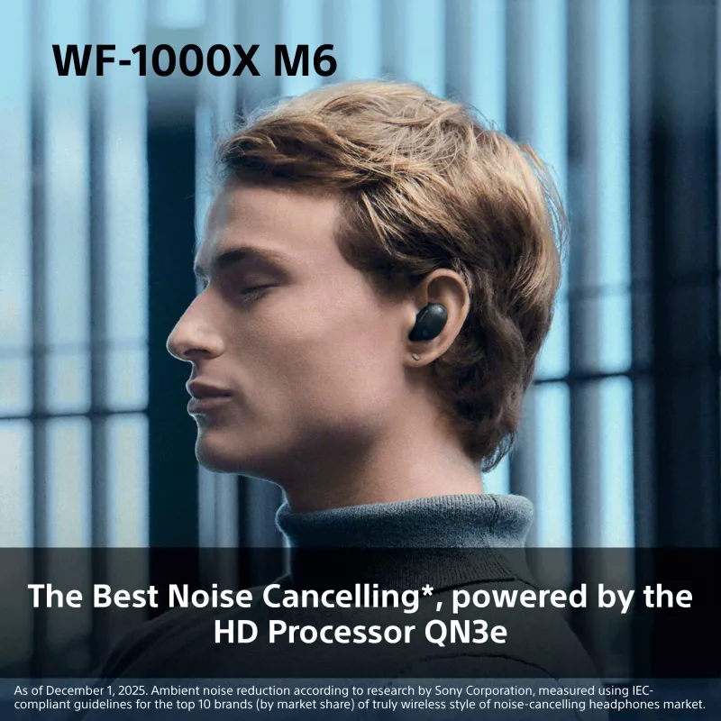 Sony WF1000XM6S.CE7 belaidės į ausis įdedamos ausinės skambučiams / muzikai, Bluetooth, sidabrinės