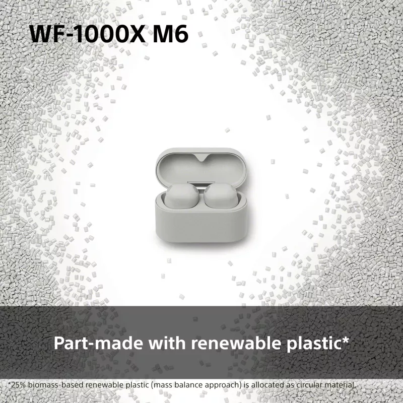 Sony WF1000XM6S.CE7 belaidės į ausis įdedamos ausinės skambučiams / muzikai, Bluetooth, sidabrinės