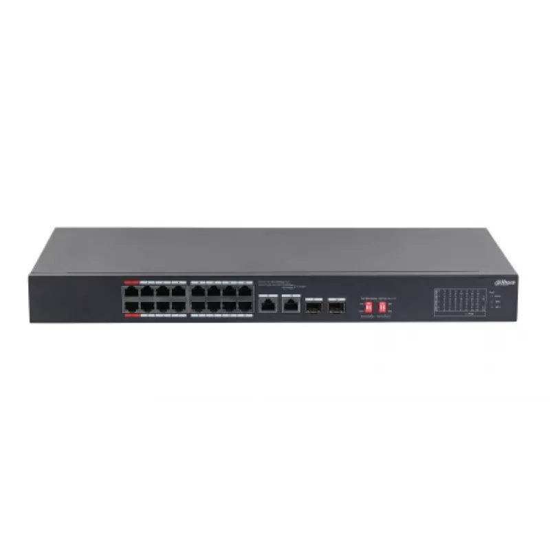 Dahua Technology PoE S3218-16ET-135 tinklo komutatorius Nevaldomas L2 Gigabit Ethernet (10/100/1000) Power over Ethernet (PoE) 1U Juodas