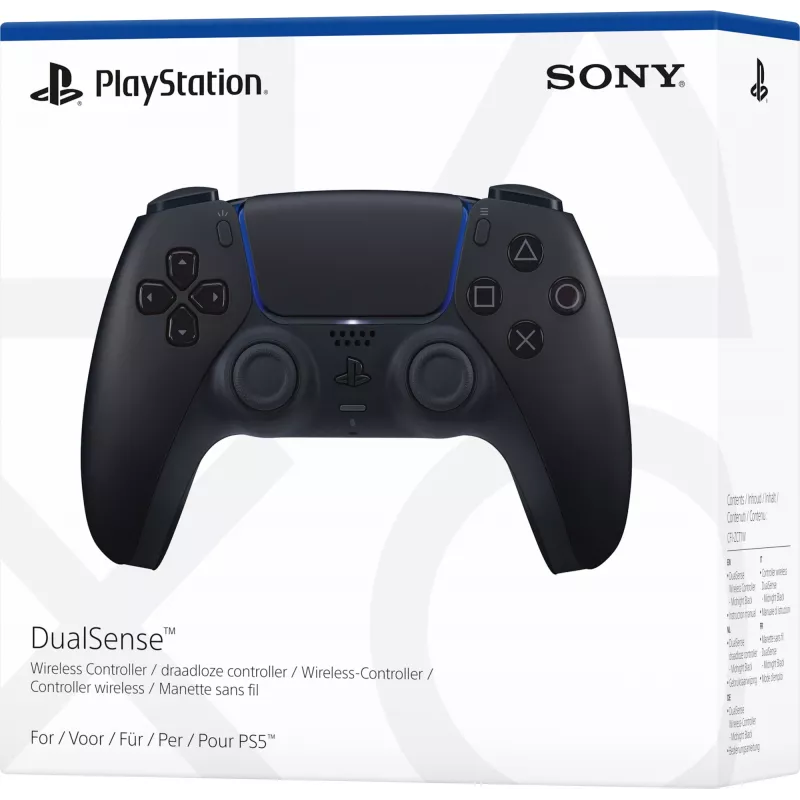 Sony DualSense™ belaidis valdiklis – Midnight Juoda, žaidimų pultas, Android, MAC, PC, PlayStation 5, iOS, Options mygtukas, Share mygtukas, analoginis / skaitmeninis, įvairios, belaidis