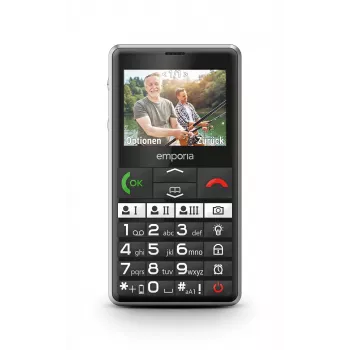 Emporia emporiaPURE-LTE 5,87 cm (2,31 colio) 107 g juodas senjorams skirtas telefonas