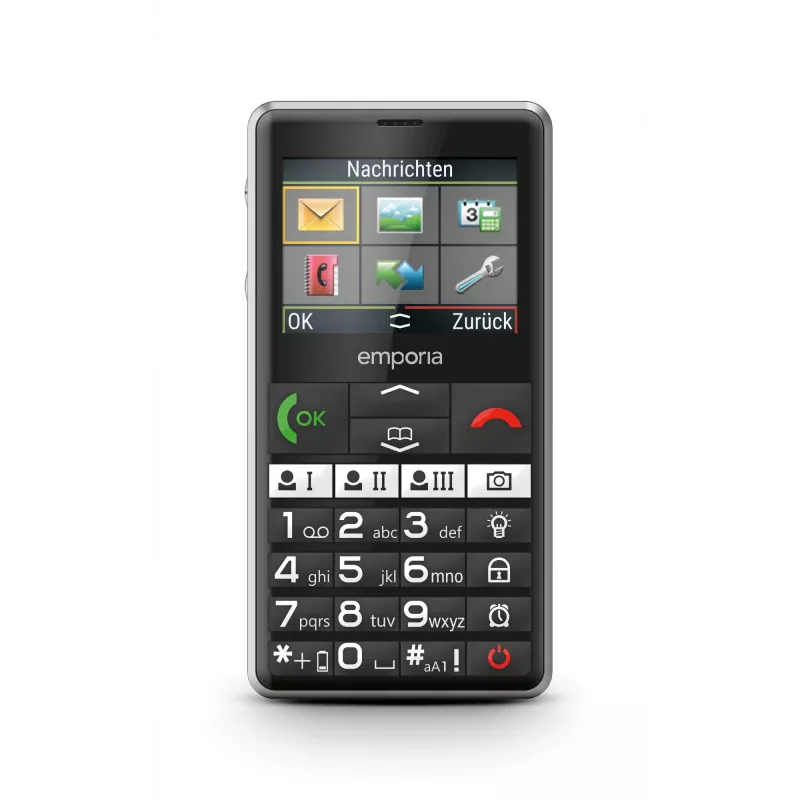 Emporia emporiaPURE-LTE 5,87 cm (2,31 colio) 107 g juodas senjorams skirtas telefonas