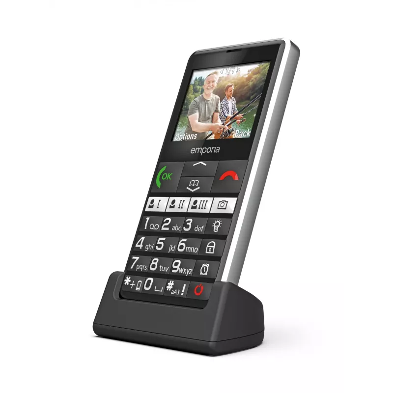Emporia emporiaPURE-LTE 5,87 cm (2,31 colio) 107 g juodas senjorams skirtas telefonas