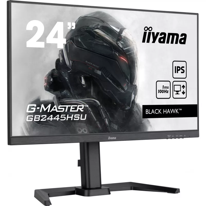 IIYAMA GB2445HSU-B1 G-Master Juoda Hawk 24 colių ETE IPS FHD 100 Hz 250 cd/m² 1 ms HDMI DP USB šakotuvas 2x2.0 garsiakalbiai juodas derintuvas (P)