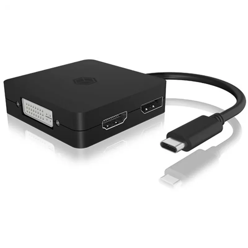 ICY BOX IB-DK1104-C 4in1, HDMI,DP,DVI-D,VGA