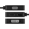 ICY BOX IB-DK1104-C 4in1, HDMI,DP,DVI-D,VGA