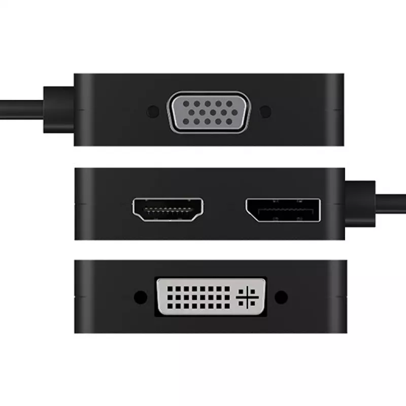 ICY BOX IB-DK1104-C 4in1, HDMI,DP,DVI-D,VGA