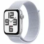 Apple Watch SE GPS 44mm aliuminio korpusas sidabrinis, Sport Loop apyrankė mėlynas debesis