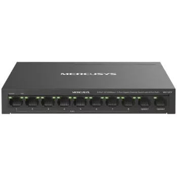 Mercusys MS110CP tinklo komutatorius PoE palaikymas juodas