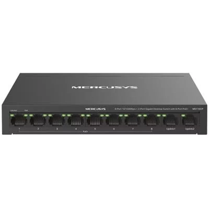 Mercusys MS110CP tinklo komutatorius PoE palaikymas juodas