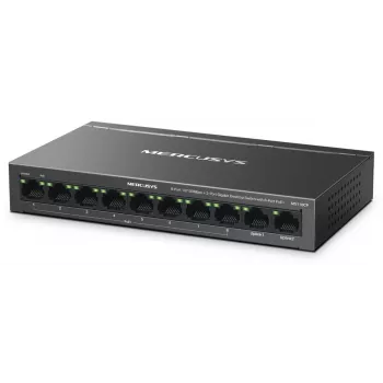 Mercusys MS110CP tinklo komutatorius PoE palaikymas juodas