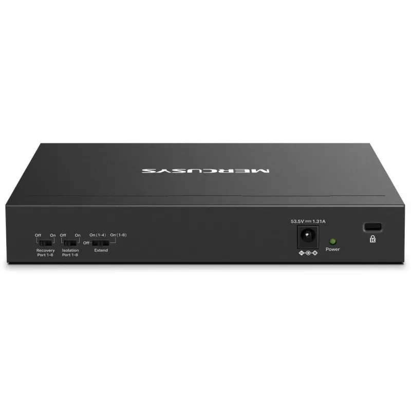 Mercusys MS110CP tinklo komutatorius PoE palaikymas juodas