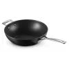 Le Creuset Toughened Non-Stick keptuvė wok 30 cm juoda/sidabrinė
