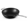 Le Creuset Toughened Non-Stick keptuvė wok 30 cm juoda/sidabrinė